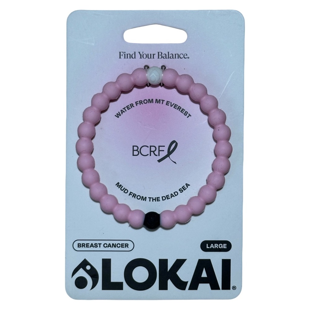 NWT Lokai BCRF Breast Cancer Awareness Bracelet Pink LARGE